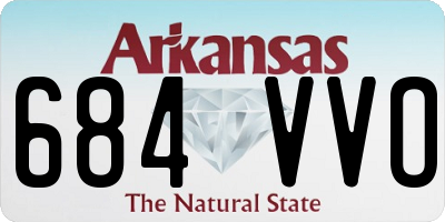 AR license plate 684VVO