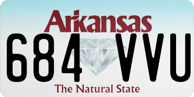 AR license plate 684VVU