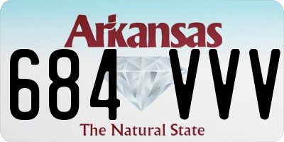 AR license plate 684VVV