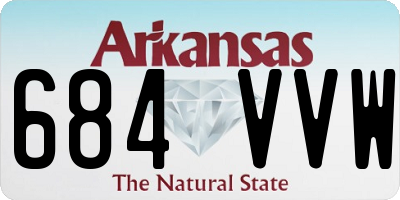 AR license plate 684VVW