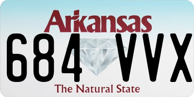 AR license plate 684VVX