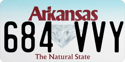 AR license plate 684VVY