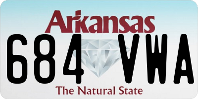 AR license plate 684VWA
