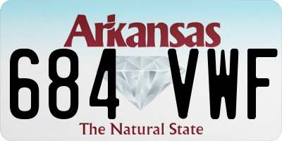 AR license plate 684VWF