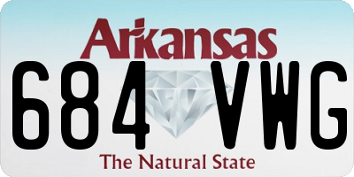 AR license plate 684VWG