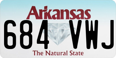 AR license plate 684VWJ