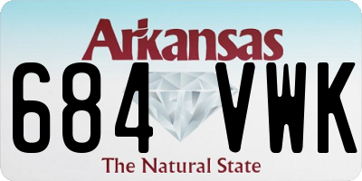 AR license plate 684VWK