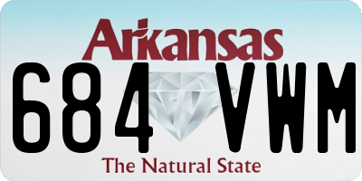 AR license plate 684VWM