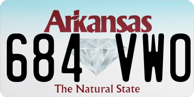 AR license plate 684VWO