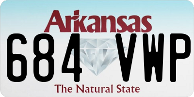 AR license plate 684VWP