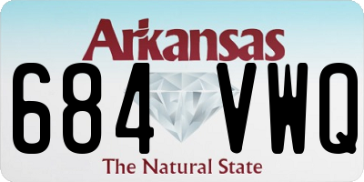 AR license plate 684VWQ