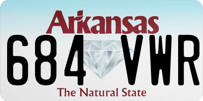 AR license plate 684VWR