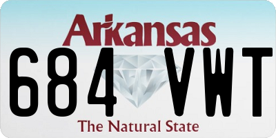 AR license plate 684VWT