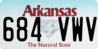 AR license plate 684VWV