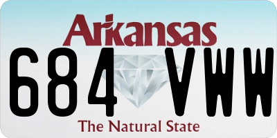 AR license plate 684VWW