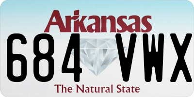 AR license plate 684VWX