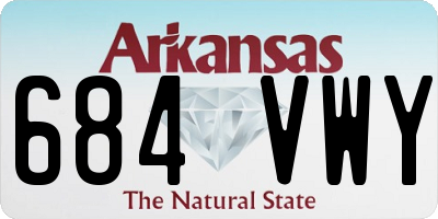 AR license plate 684VWY
