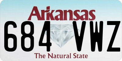 AR license plate 684VWZ
