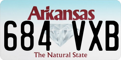 AR license plate 684VXB