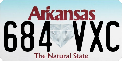 AR license plate 684VXC