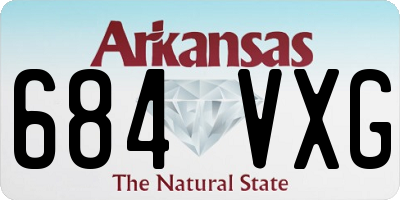 AR license plate 684VXG