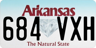 AR license plate 684VXH