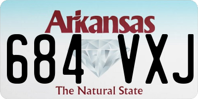 AR license plate 684VXJ