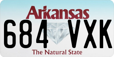 AR license plate 684VXK