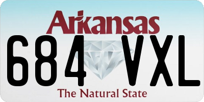 AR license plate 684VXL