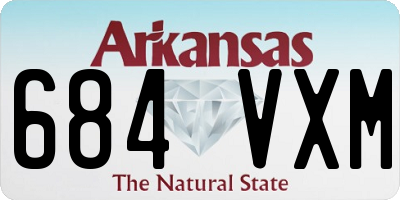 AR license plate 684VXM