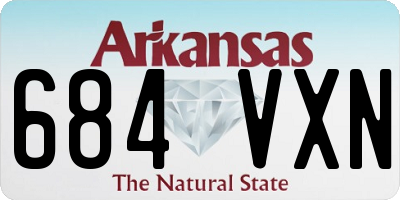 AR license plate 684VXN