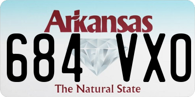 AR license plate 684VXO