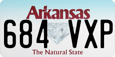 AR license plate 684VXP
