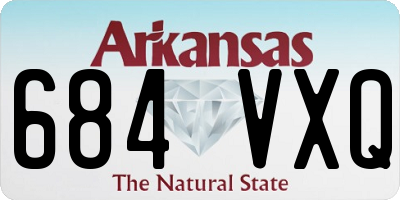 AR license plate 684VXQ