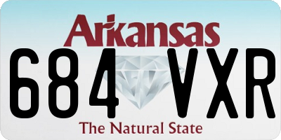 AR license plate 684VXR