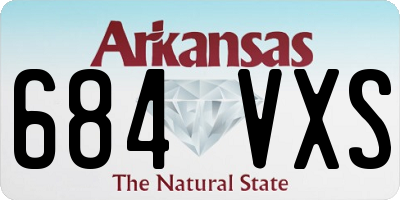 AR license plate 684VXS