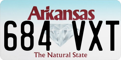 AR license plate 684VXT