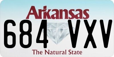 AR license plate 684VXV