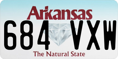 AR license plate 684VXW