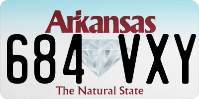 AR license plate 684VXY