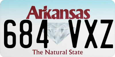 AR license plate 684VXZ