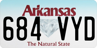 AR license plate 684VYD