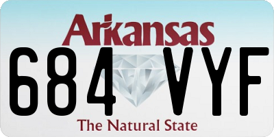 AR license plate 684VYF