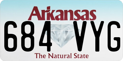 AR license plate 684VYG