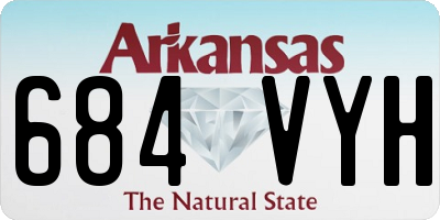 AR license plate 684VYH