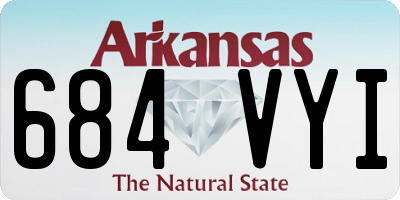 AR license plate 684VYI