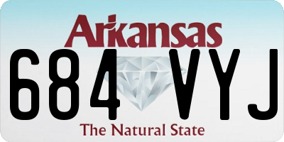 AR license plate 684VYJ