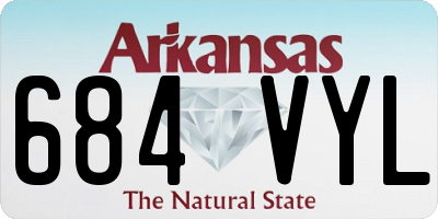 AR license plate 684VYL