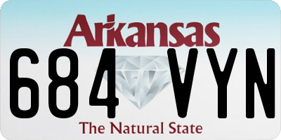 AR license plate 684VYN