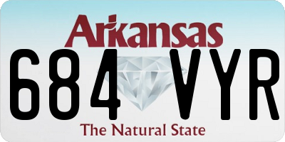 AR license plate 684VYR